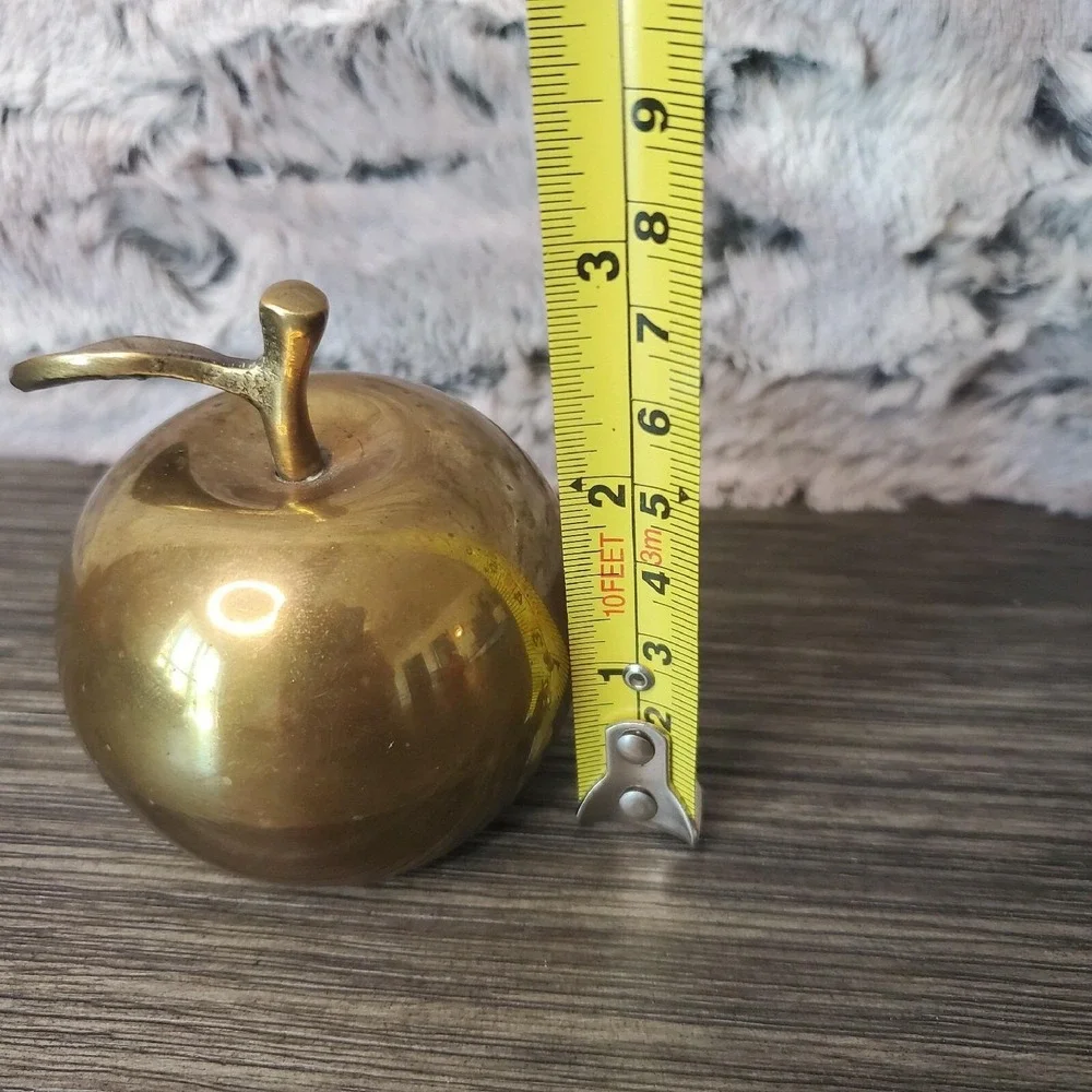 Brass Natural Patina Apple Bell Teacher Gift Present‎ Desk Decoration NICE RING